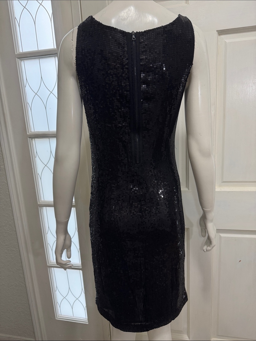 Tory Burch Black Sequin One-Shoulder Dress with Bow Size 4 - Picture 7 of 11